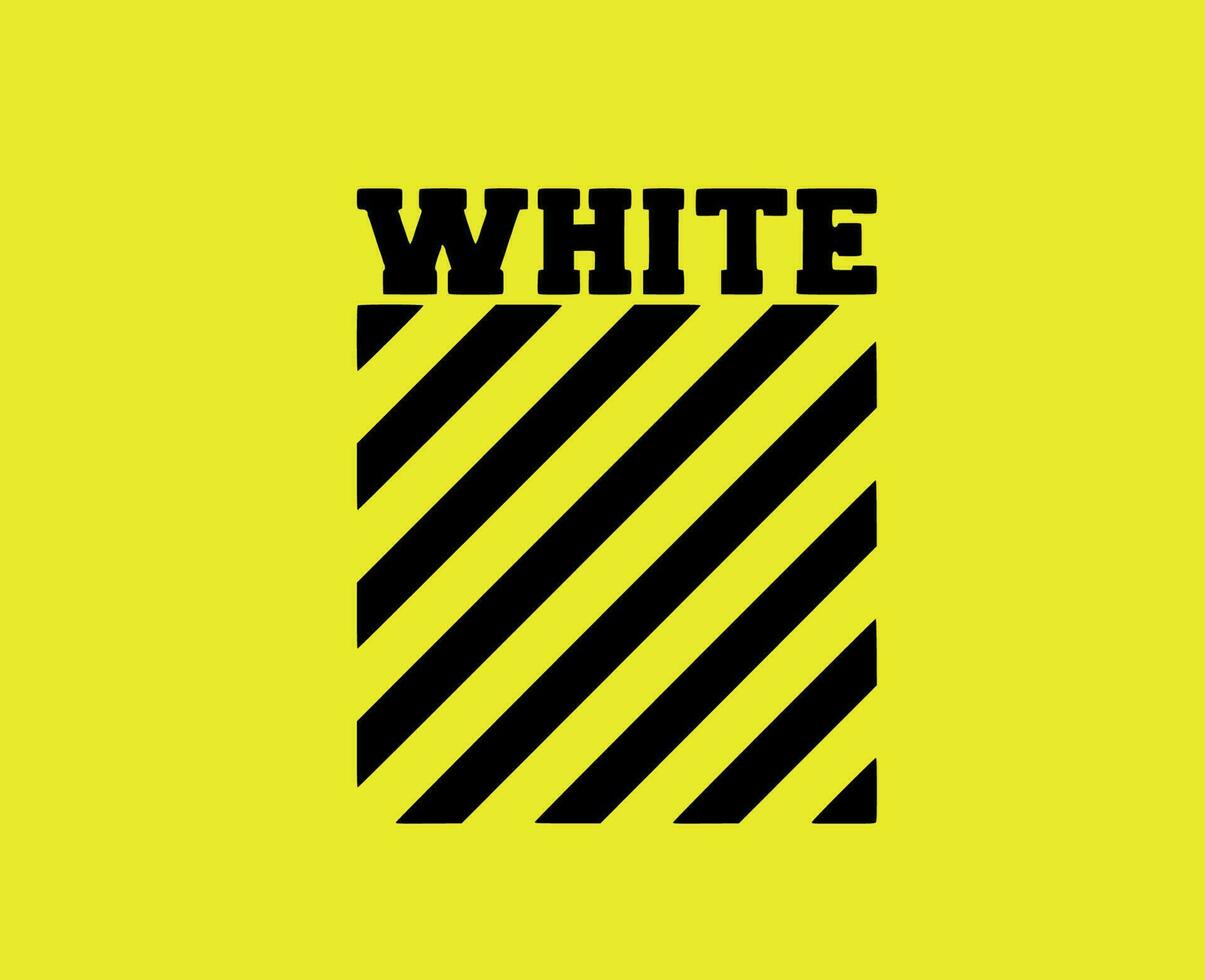 blanc vêtements logo noir symbole conception icône abstrait vecteur illustration avec Jaune Contexte