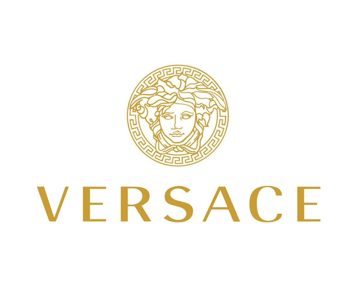 versace marque logo avec Nom symbole vêtements conception icône abstrait vecteur illustration