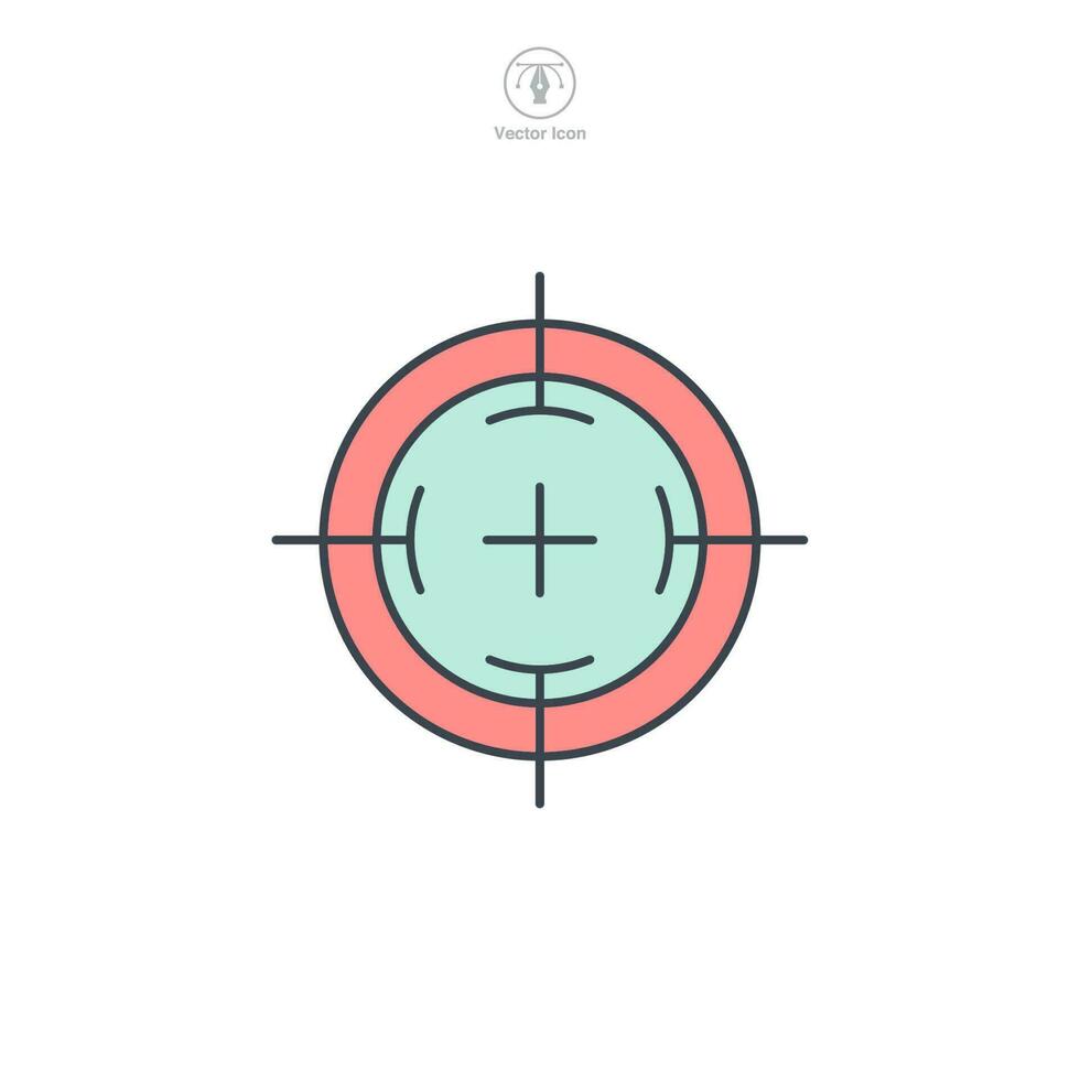 modèle de symbole d'icône cible pour l'illustration vectorielle du logo de la collection de conception graphique et web vecteur