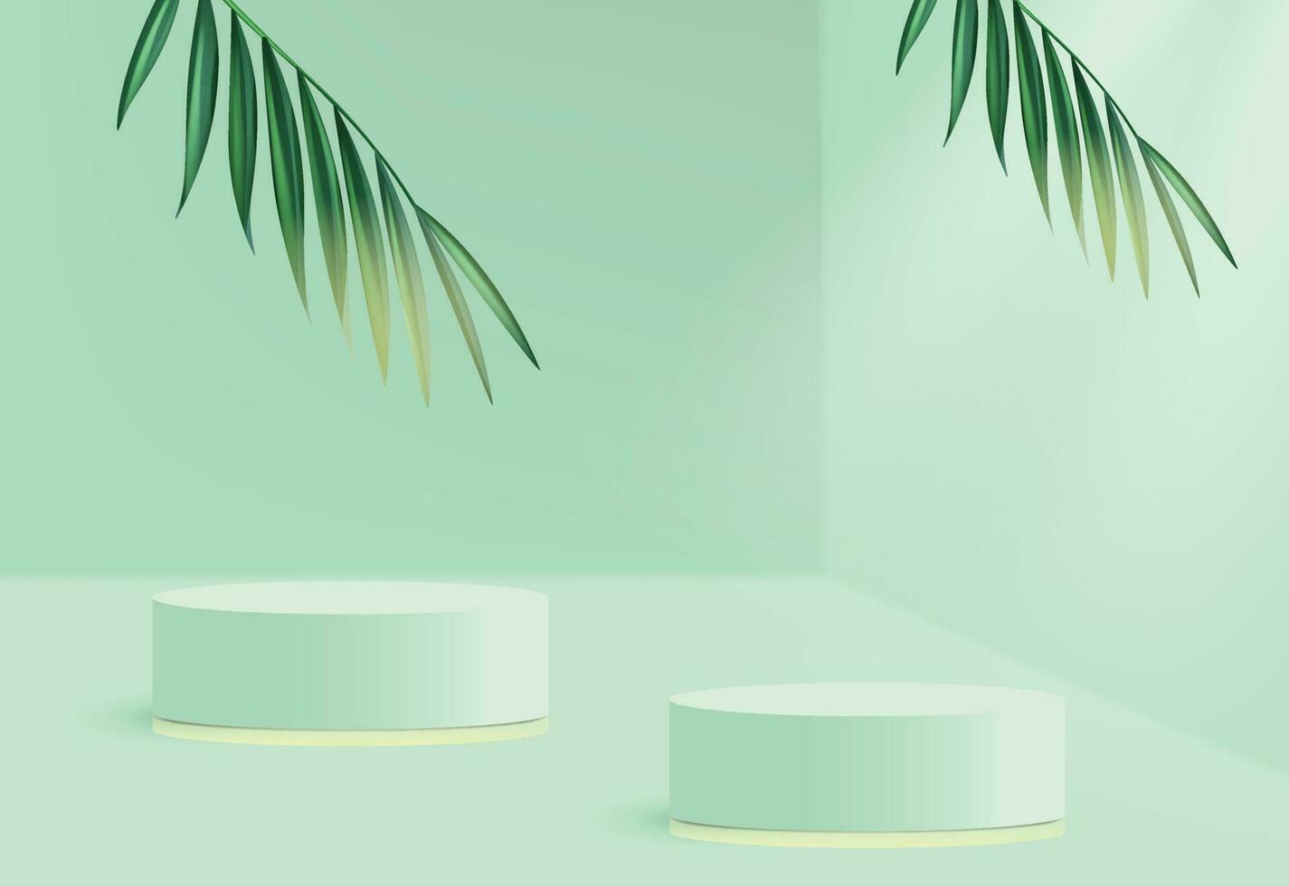 abstrait vert Plate-forme podium - 3d cosmétique produit présentation vecteur