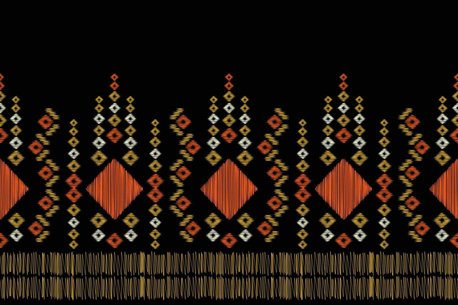 ethnique ikat en tissu modèle géométrique style.africain ikat broderie ethnique Oriental modèle noir Contexte. abstrait, vecteur, illustration.pour texture, vêtements, écharpe, décoration, tapis, soie. vecteur