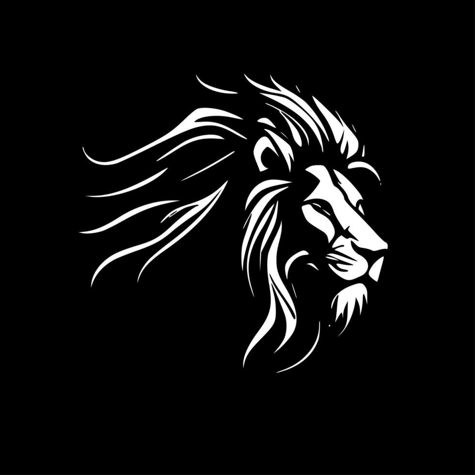 Lion - minimaliste et plat logo - vecteur illustration