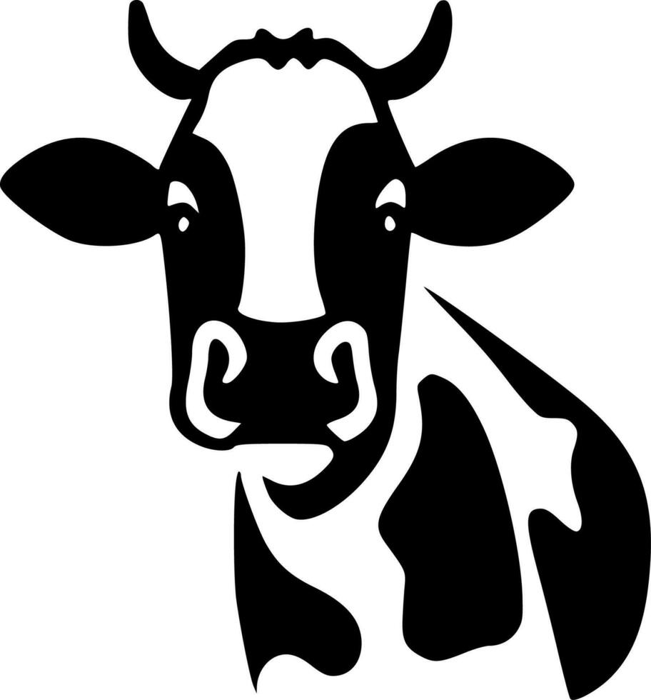 vache, minimaliste et Facile silhouette - vecteur illustration