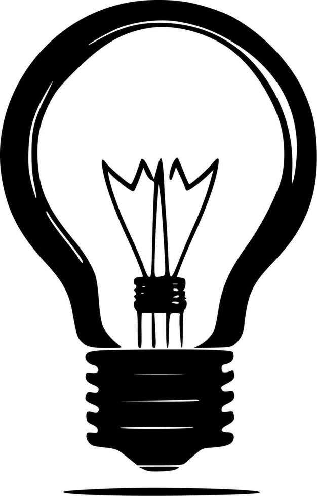 ampoule, noir et blanc vecteur illustration