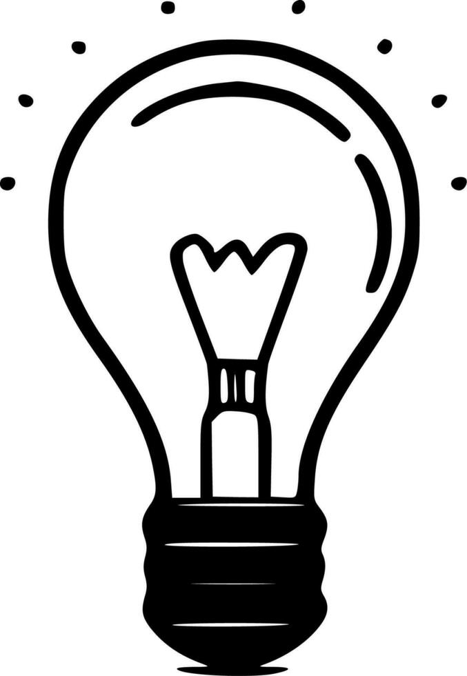 lumière ampoule - minimaliste et plat logo - vecteur illustration