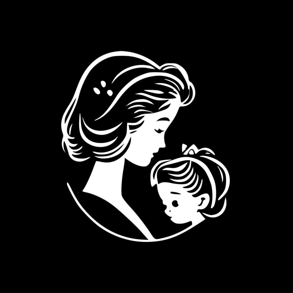 maman - minimaliste et plat logo - vecteur illustration