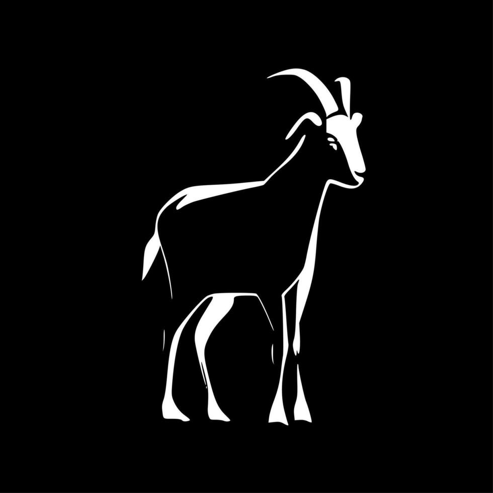 chèvre - minimaliste et plat logo - vecteur illustration
