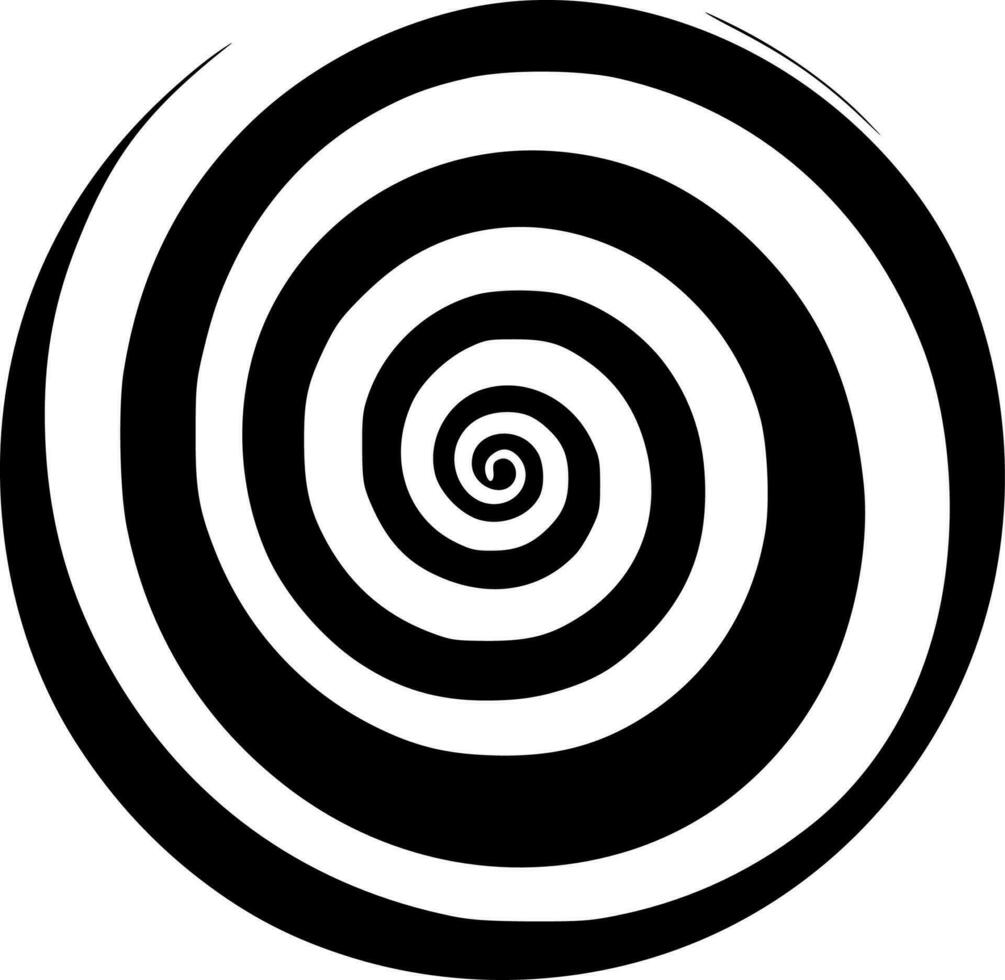 spirale, minimaliste et Facile silhouette - vecteur illustration