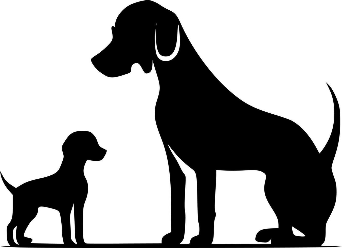 chien maman - minimaliste et plat logo - vecteur illustration
