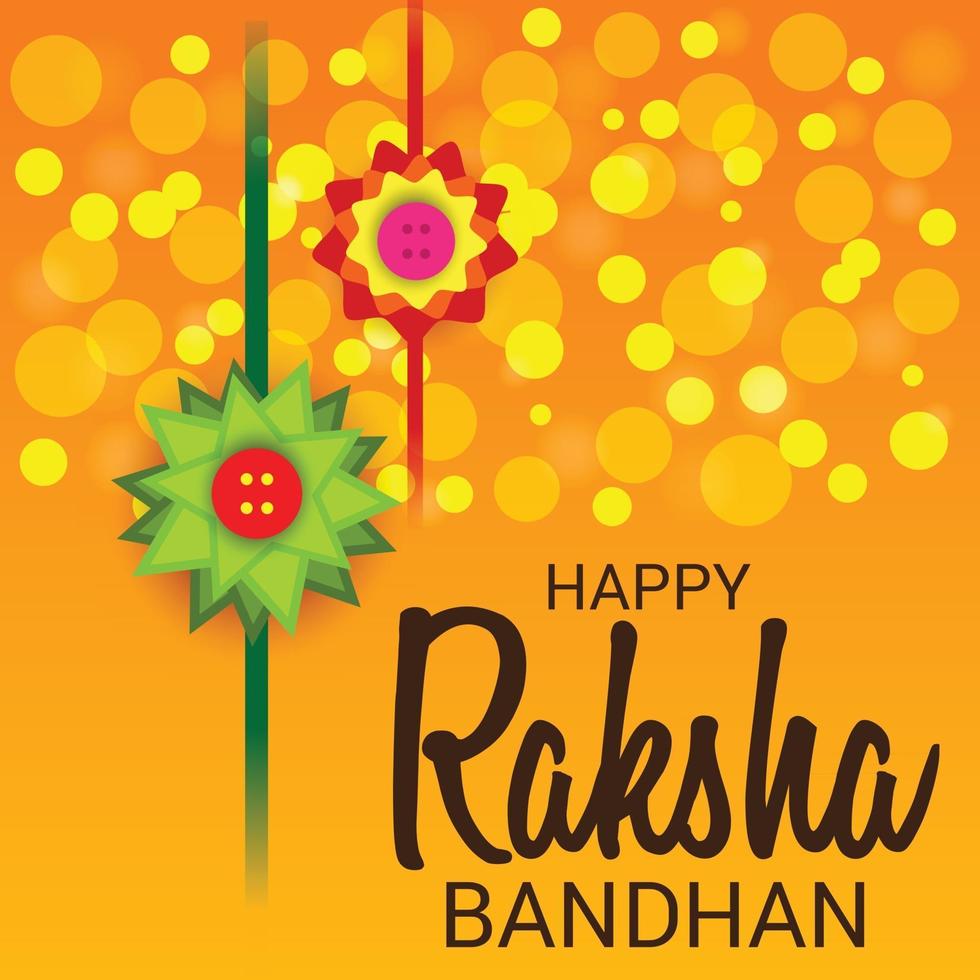 illustration vectorielle dun fond pour joyeux festival indien raksha bandhan des sœurs et frères vecteur