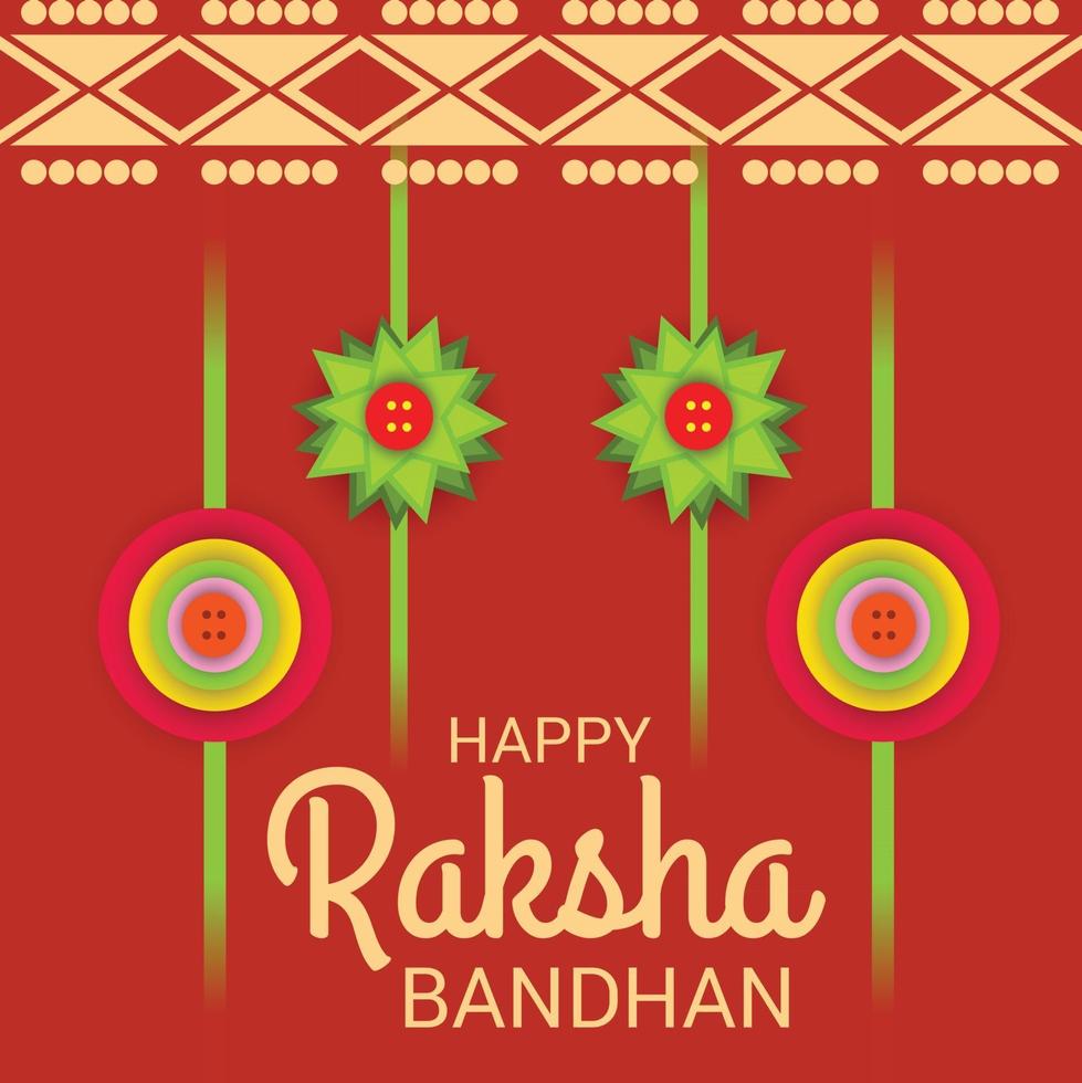 illustration vectorielle dun fond pour joyeux festival indien raksha bandhan des sœurs et frères vecteur