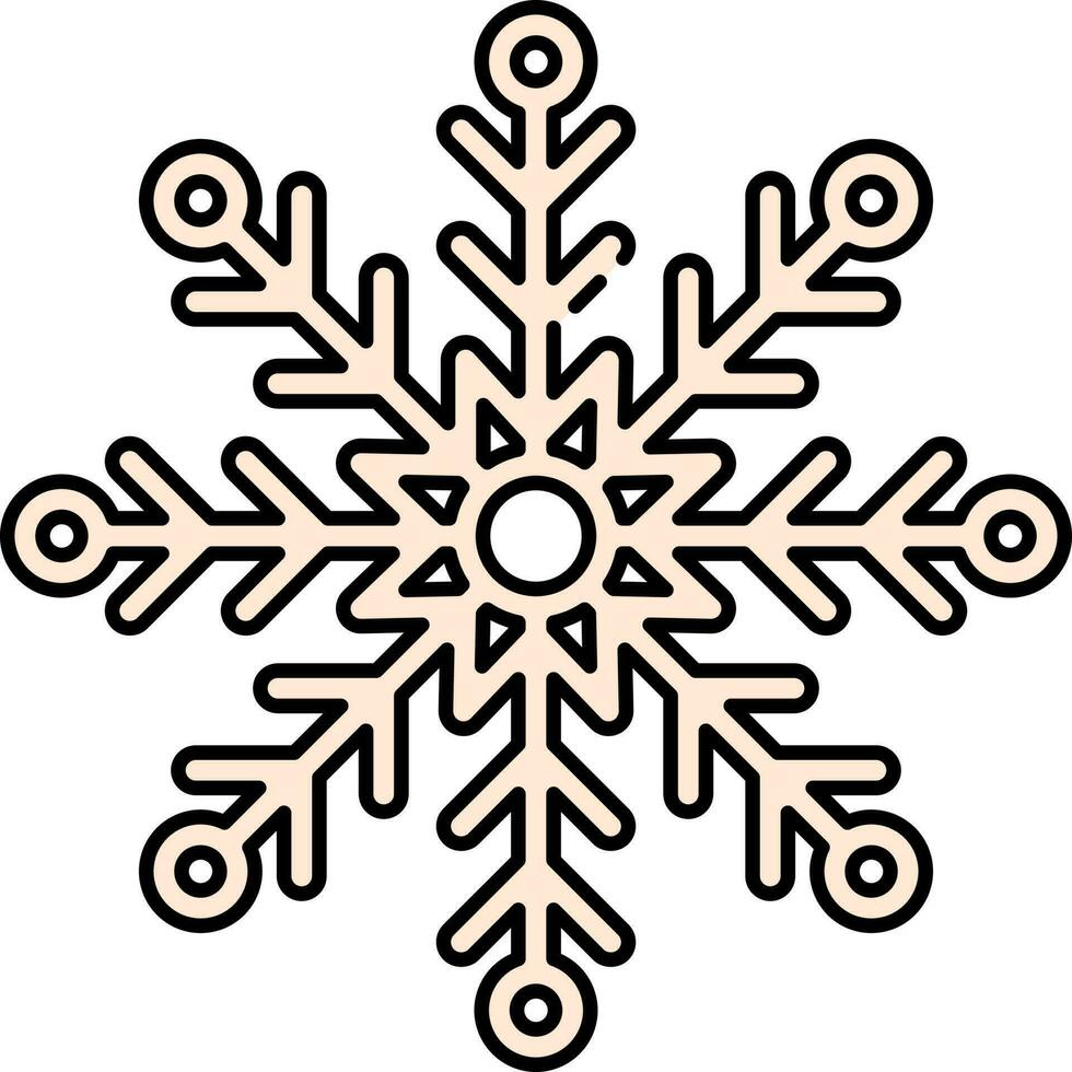 illustration de plat style flocon de neige icône. vecteur