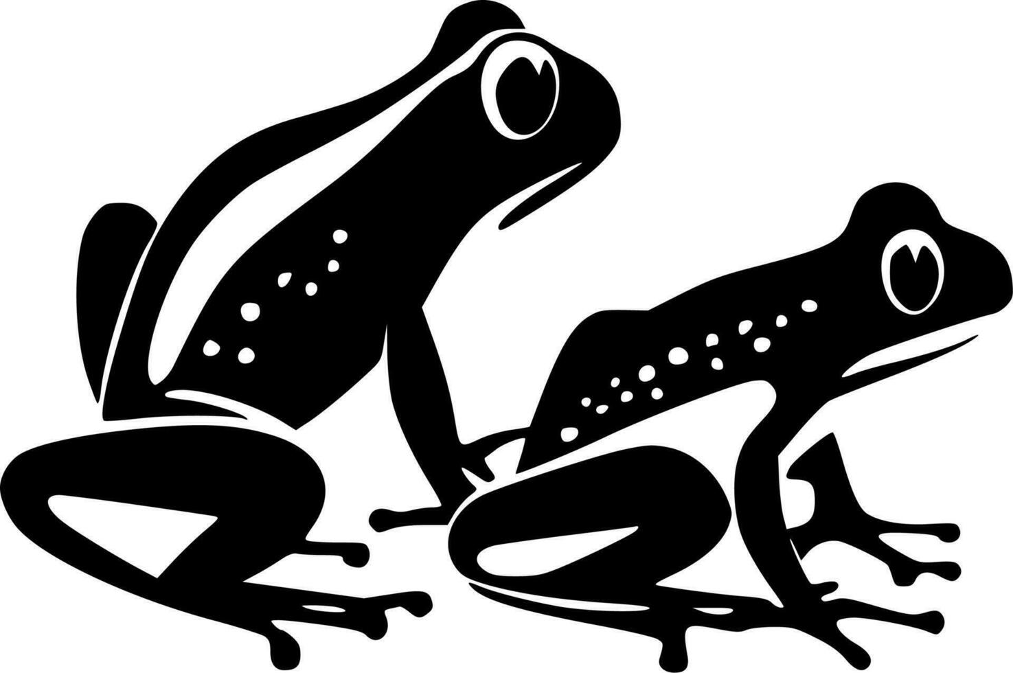 grenouilles - minimaliste et plat logo - vecteur illustration