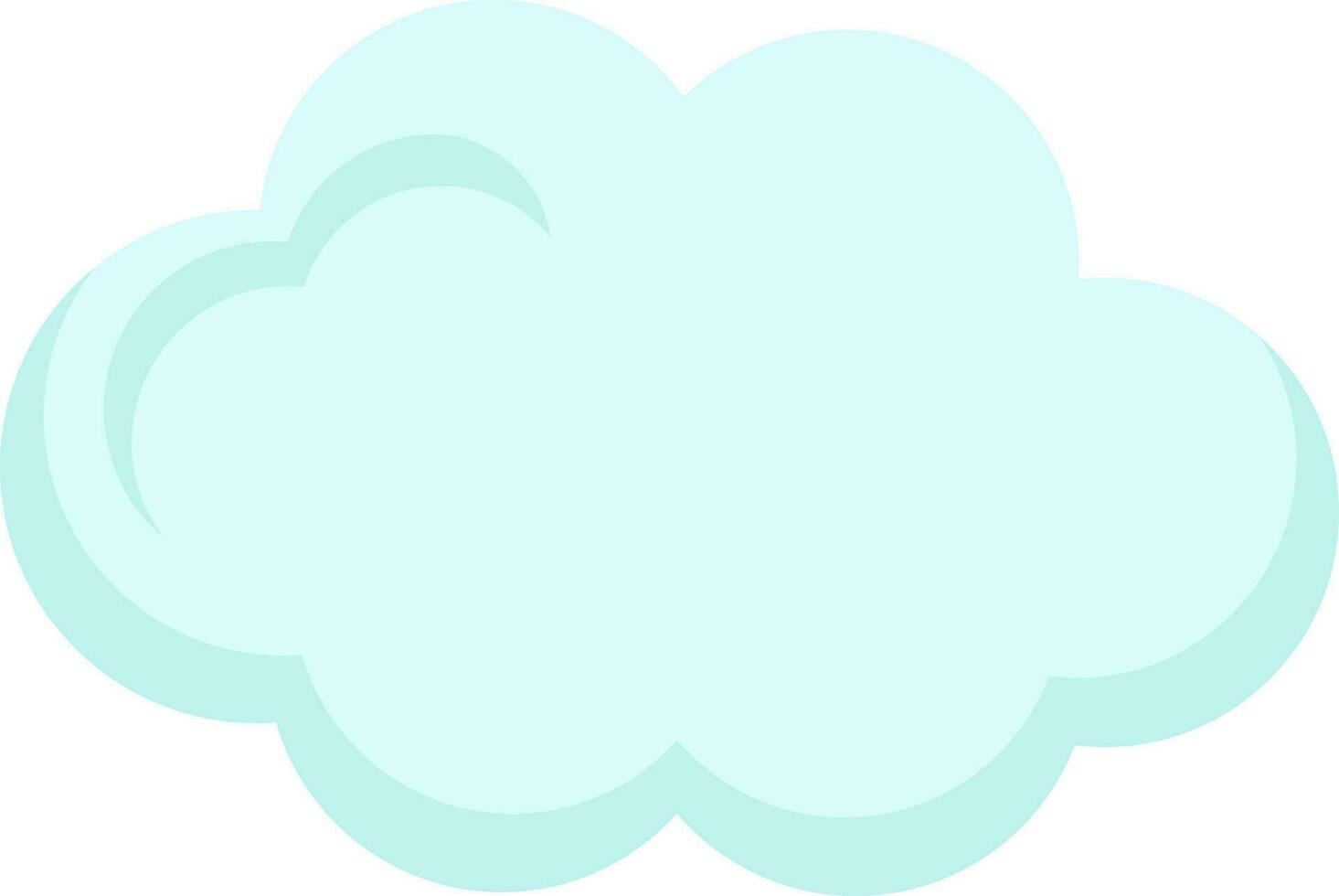plat style nuage icône dans bleu couleur. vecteur