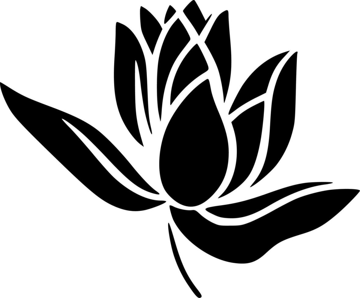 lotus fleur - minimaliste et plat logo - vecteur illustration