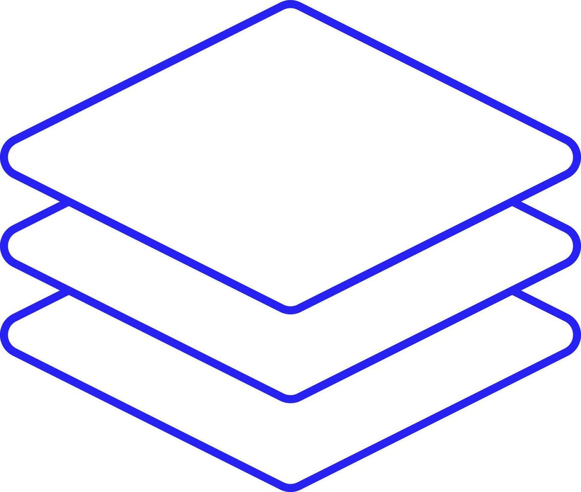 bleu contour illustration de couches icône. vecteur