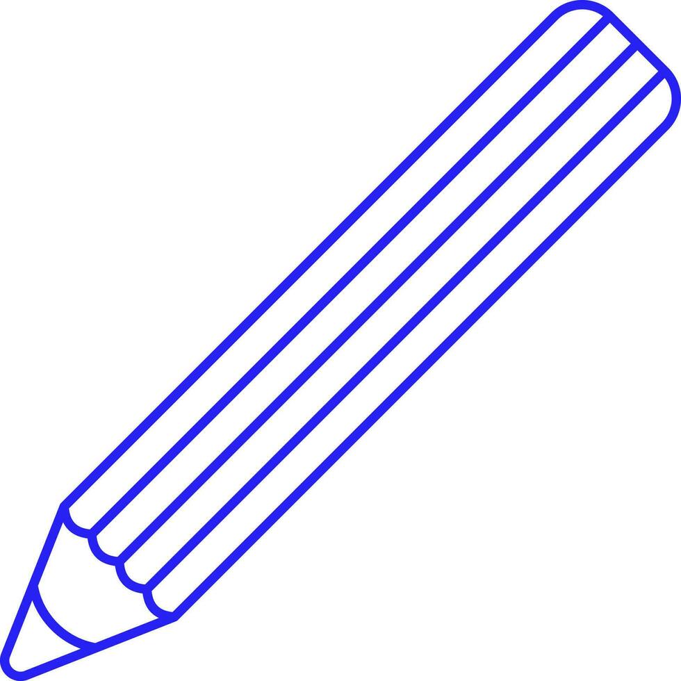crayon outil bleu linéaire style icône. vecteur