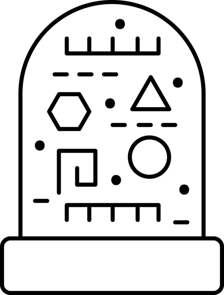 hiéroglyphe icône ou symbole dans noir contour. vecteur