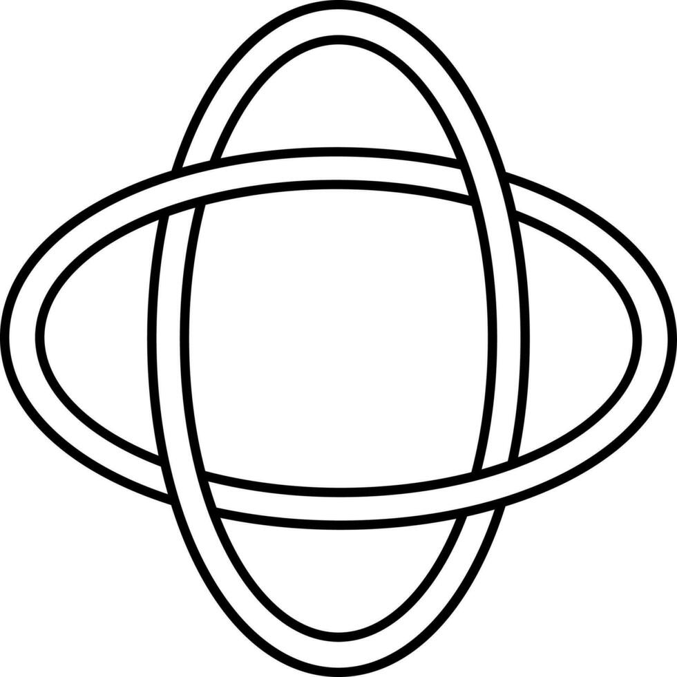 deux cercles chevauchement icône dans linéaire style. vecteur