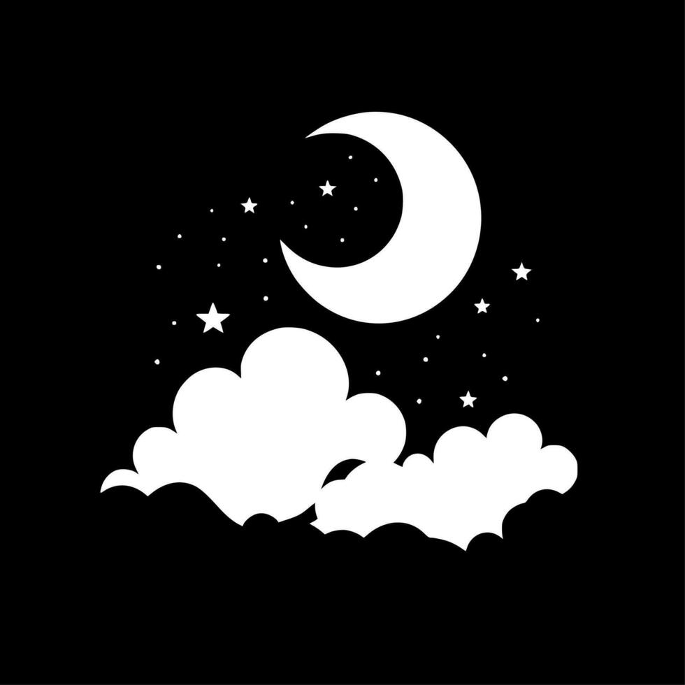 nuit ciel - haute qualité vecteur logo - vecteur illustration idéal pour T-shirt graphique