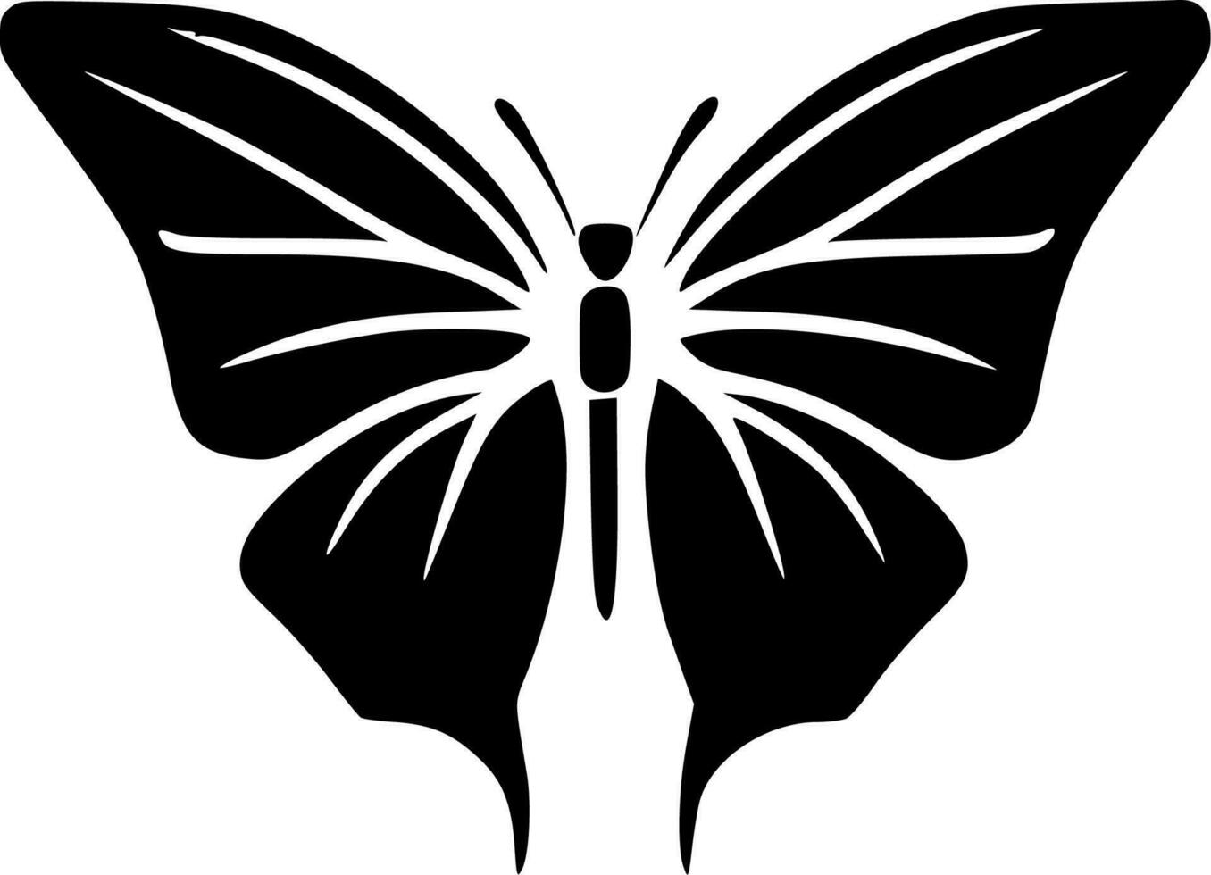 papillon, minimaliste et Facile silhouette - vecteur illustration