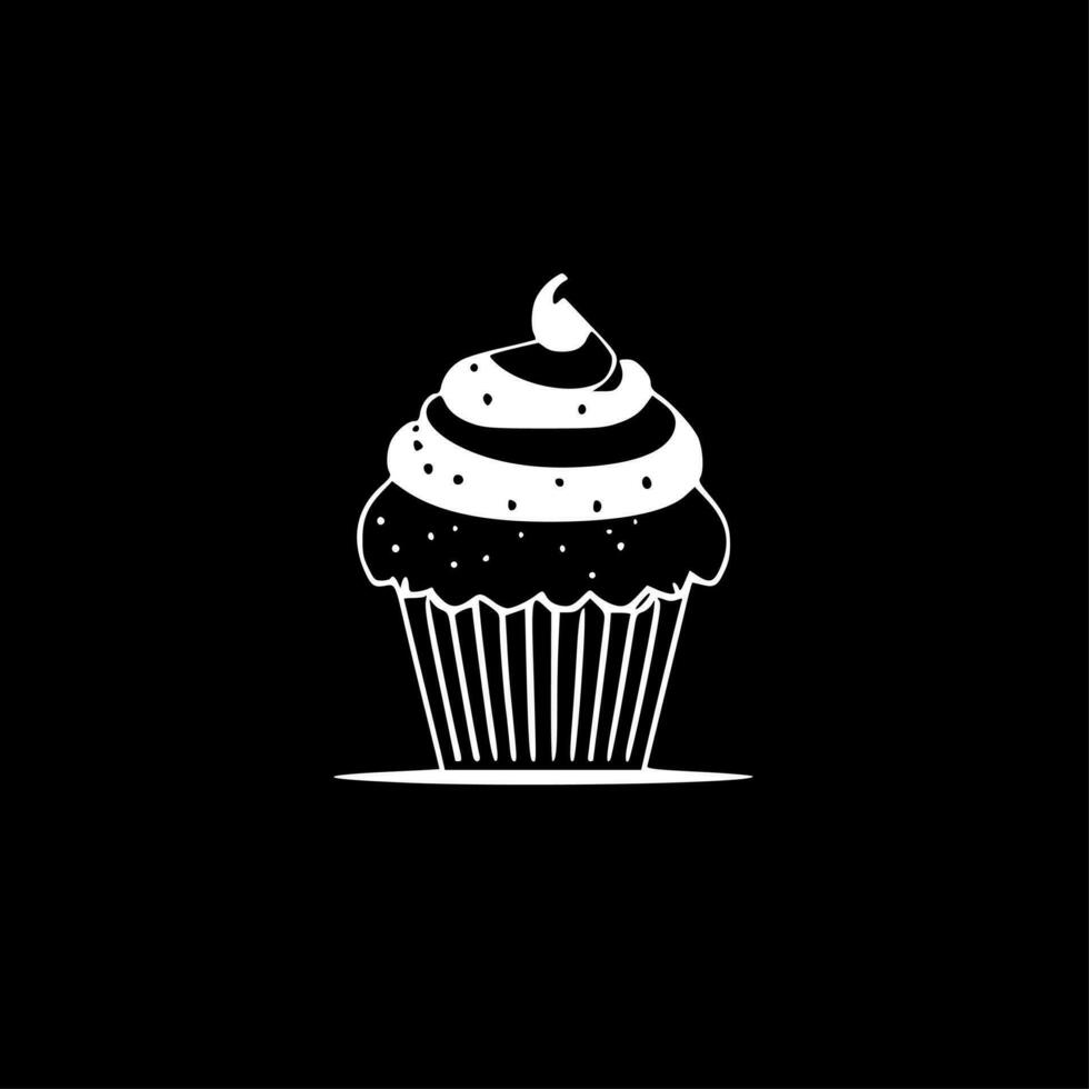 petit gâteau - minimaliste et plat logo - vecteur illustration