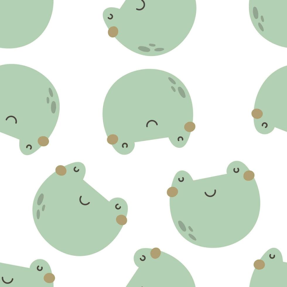 sans couture modèle avec dessin animé grenouille. coloré vecteur pour enfants, plat style. bébé conception pour tissu, textile, imprimer, emballage.