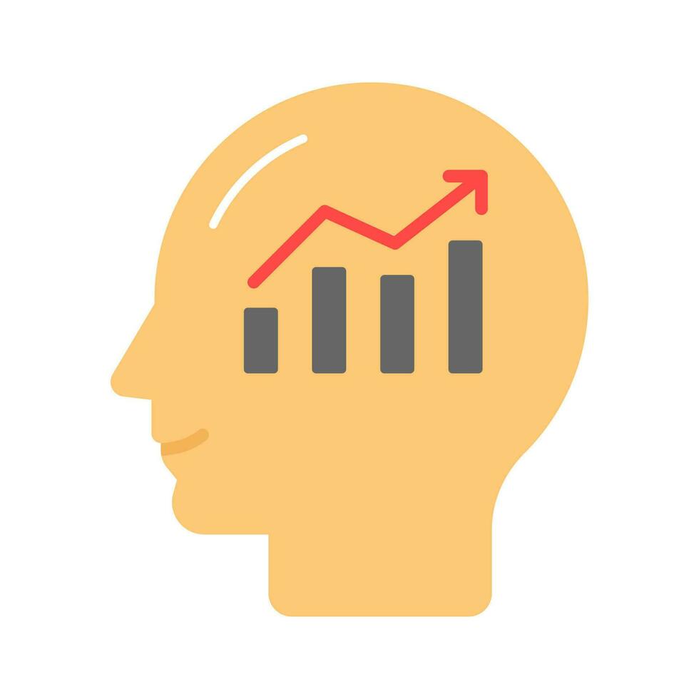 bara graphique à l'intérieur Humain esprit montrant vecteur de mental croissance dans moderne style