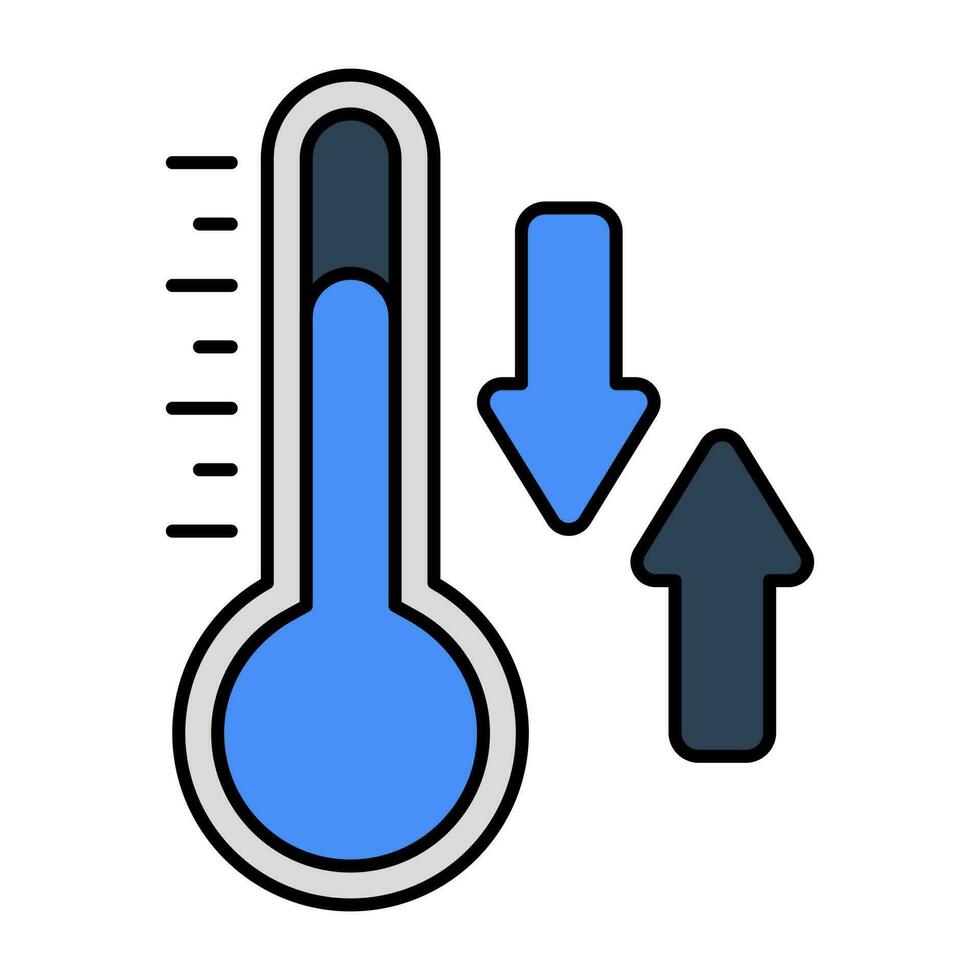 icône de conception moderne de fluctuation de température vecteur