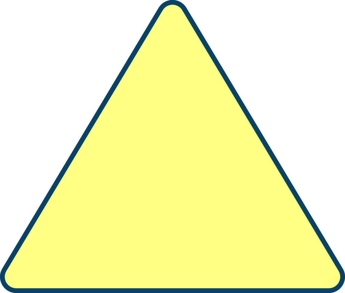 isolé Triangle icône dans Jaune couleur. vecteur