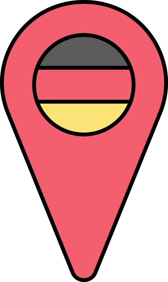 Allemagne emplacement point icône dans plat style. vecteur
