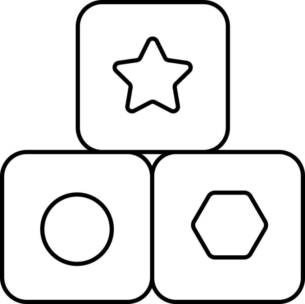 géométrique formes boîte icône dans mince ligne art. vecteur