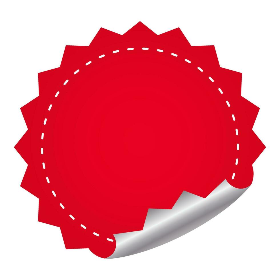 rouge vide rond boucle étiquette ou étiquette sur blanc Contexte. vecteur
