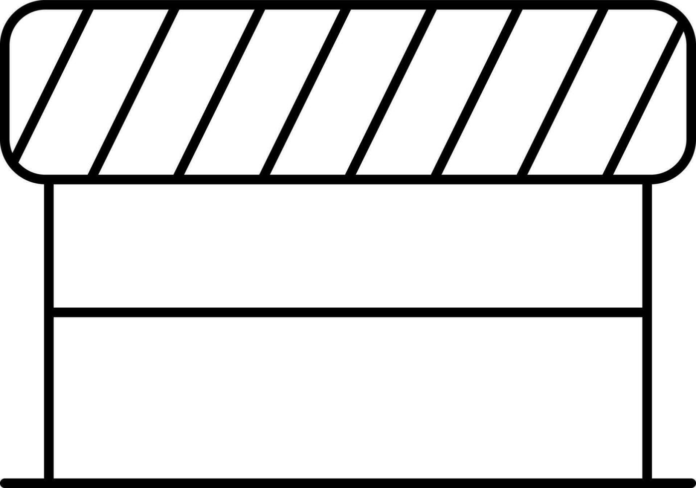 noir contour illustration de barricade icône. vecteur