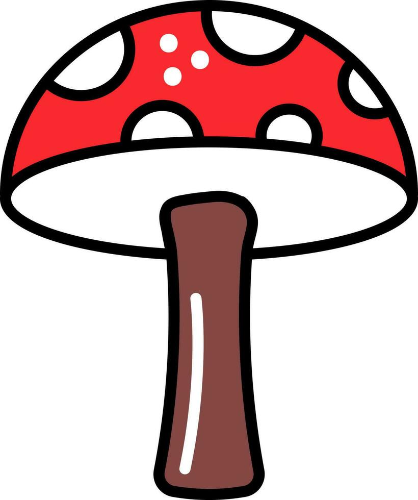 coloré champignon icône dans plat style. vecteur