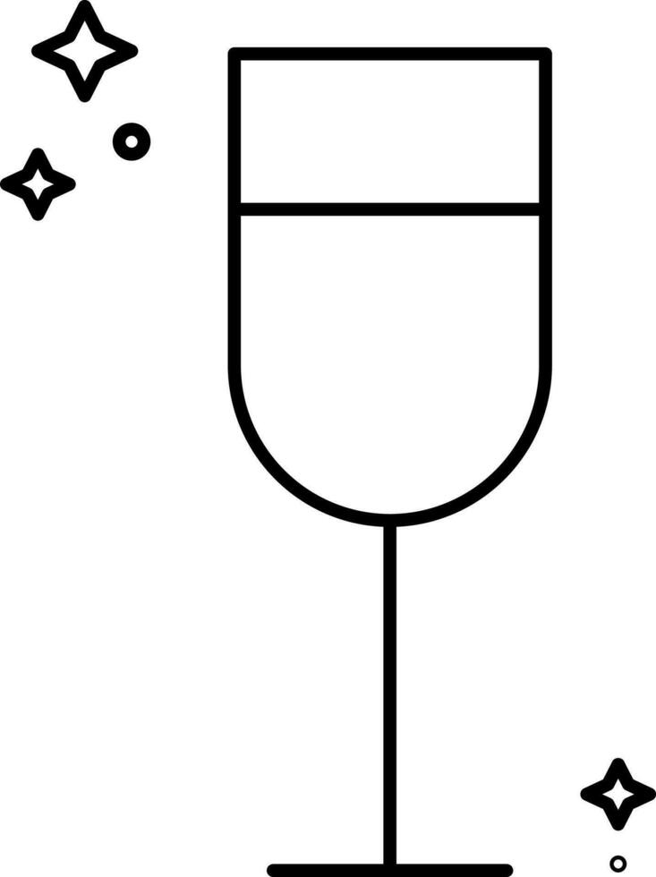 isolé du vin verre icône dans ligne art. vecteur