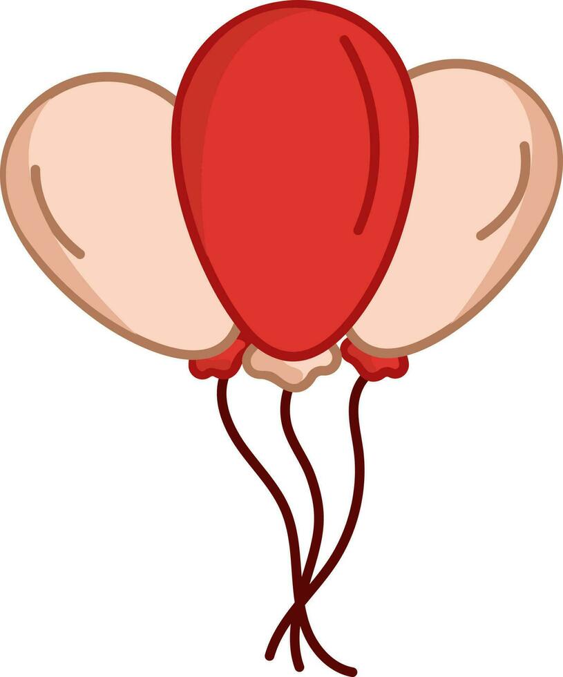 illustration de Trois ballon icône dans plat style. vecteur