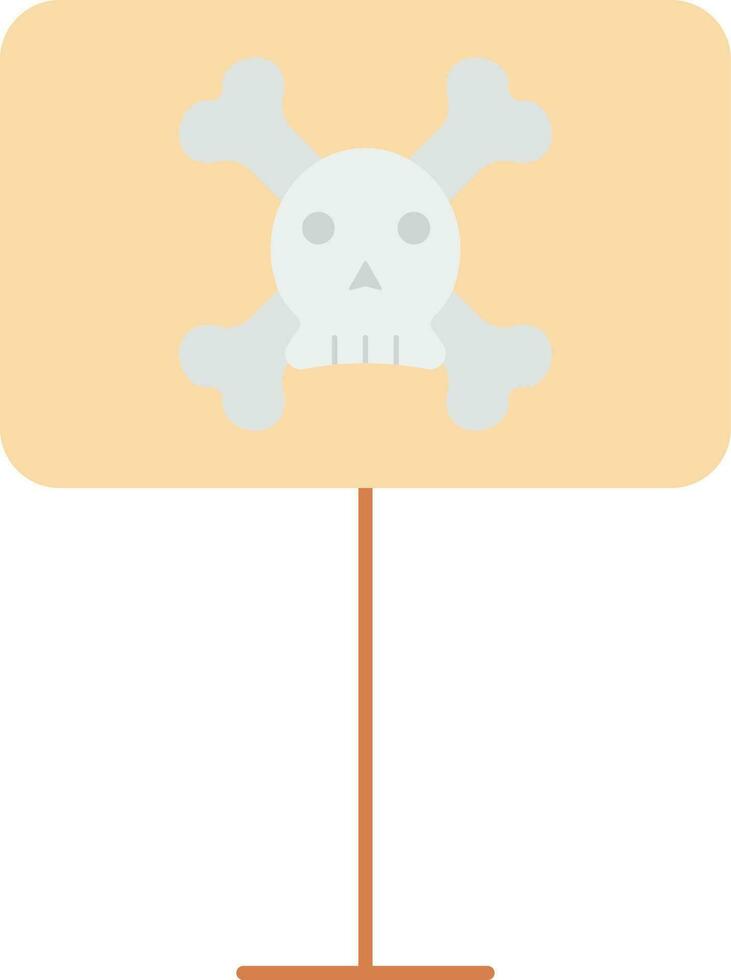 crâne signe planche icône dans marron et blanc couleur. vecteur