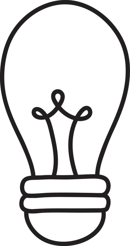 vecteur illustration de illuminé ampoule icône dans ligne art.