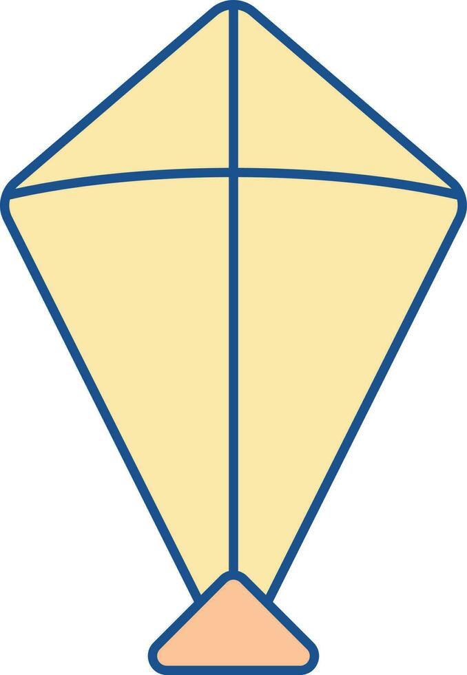 plat illustration de Jaune cerf-volant icône. vecteur