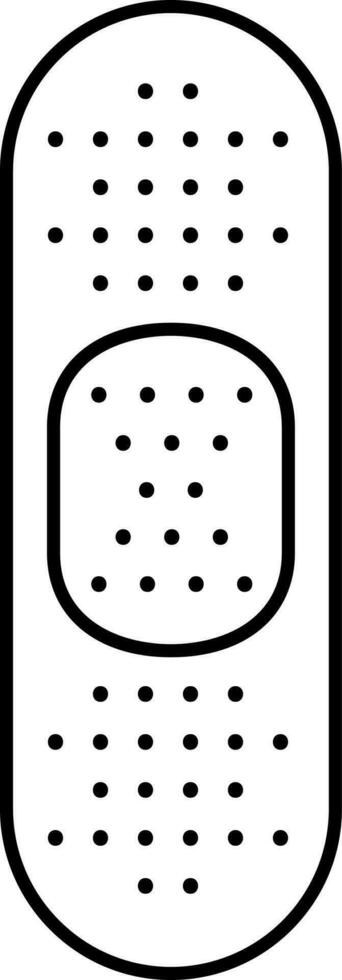noir linéaire style bandage bande icône ou symbole. vecteur