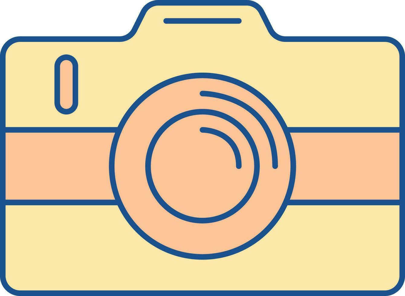 Jaune et Orange caméra icône ou symbole. vecteur