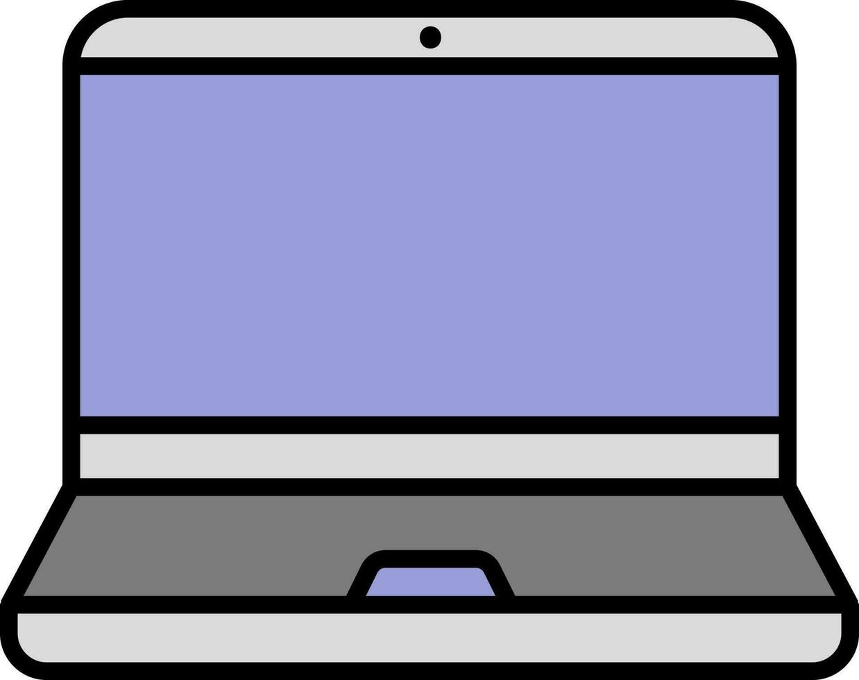 plat style portable gris et violet icône. vecteur
