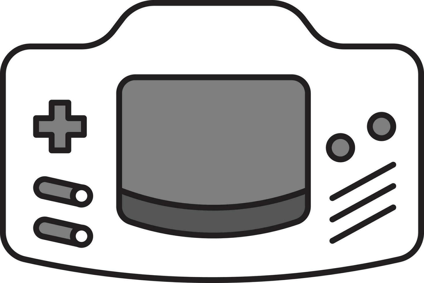 ordinateur de poche manette de jeu plat icône dans gris et blanc couleur. vecteur