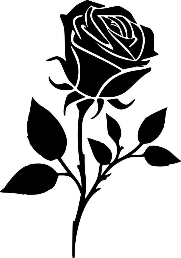 rose, noir et blanc vecteur illustration