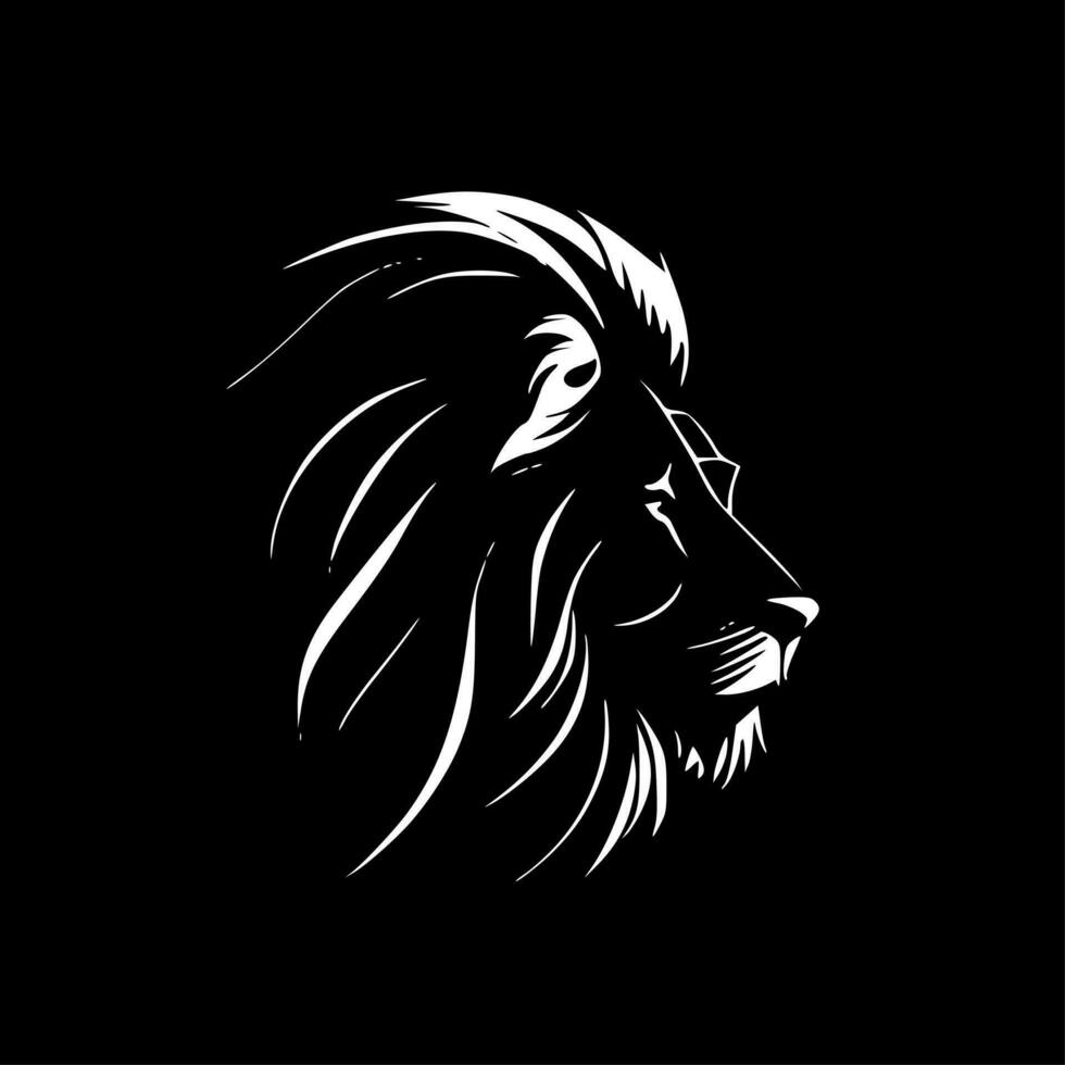 Lion - minimaliste et plat logo - vecteur illustration