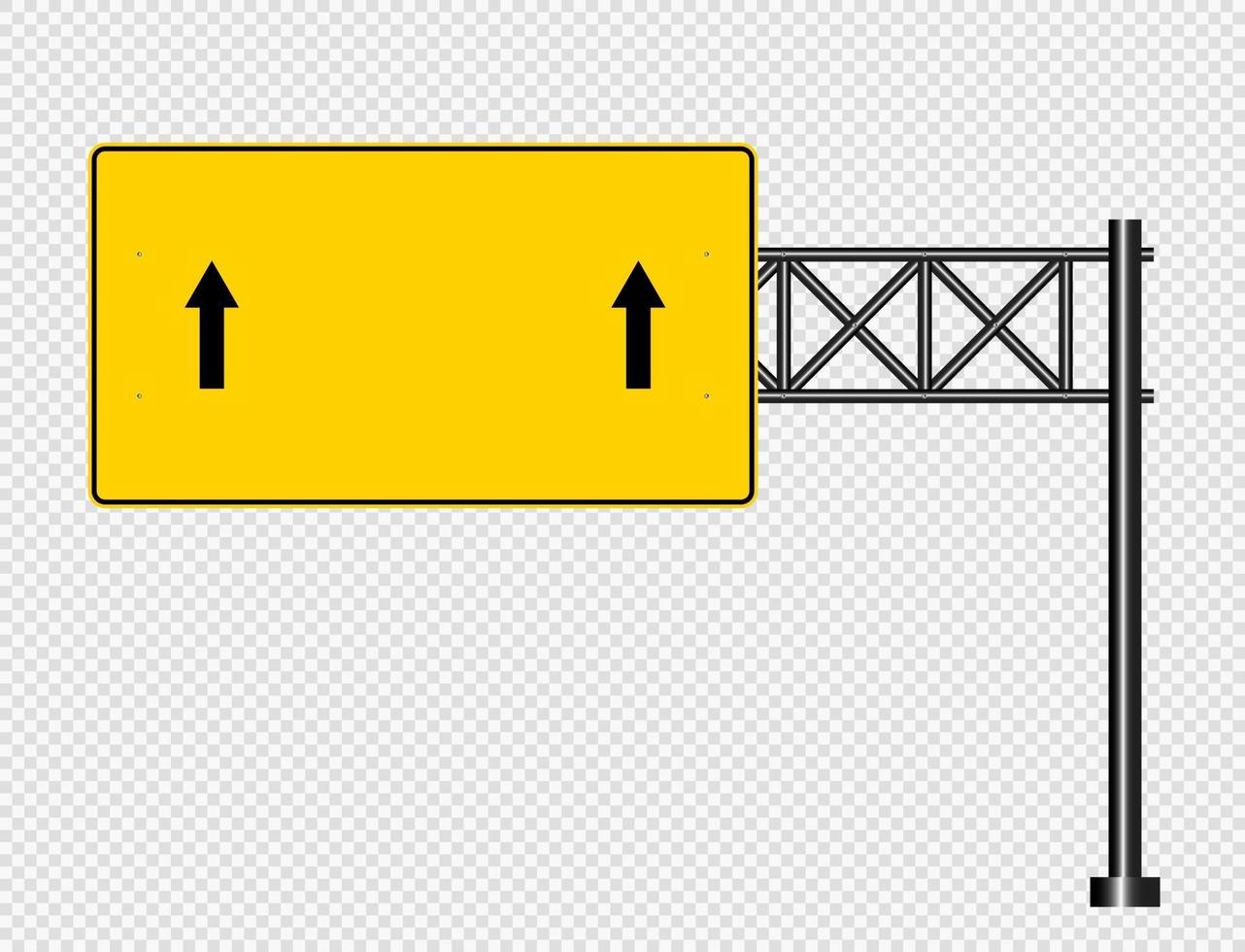 Panneaux de signalisation routière panneau jaune sur la route vecteur