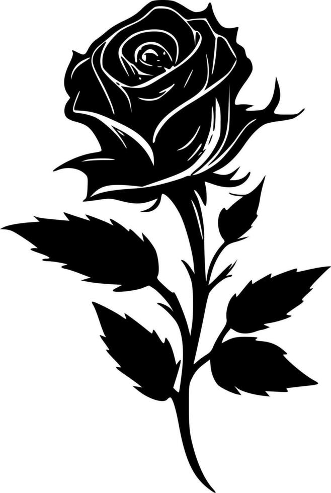 rose, noir et blanc vecteur illustration