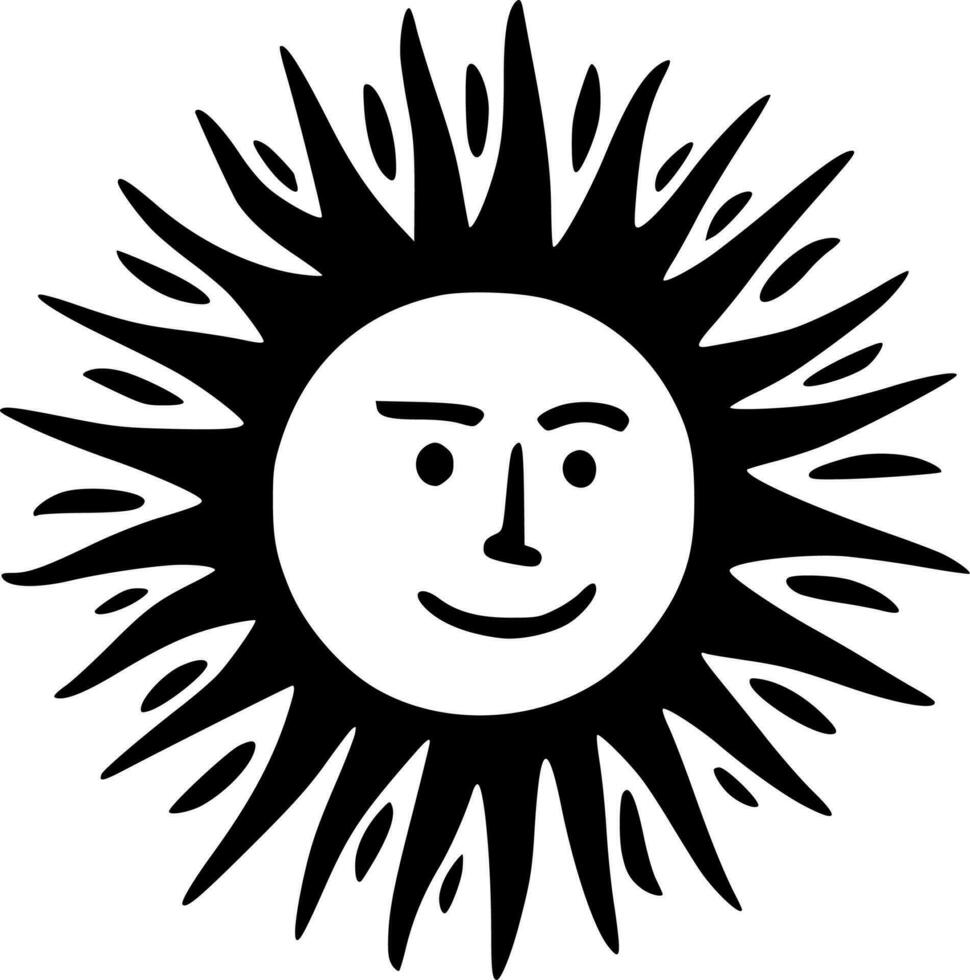 Soleil - minimaliste et plat logo - vecteur illustration
