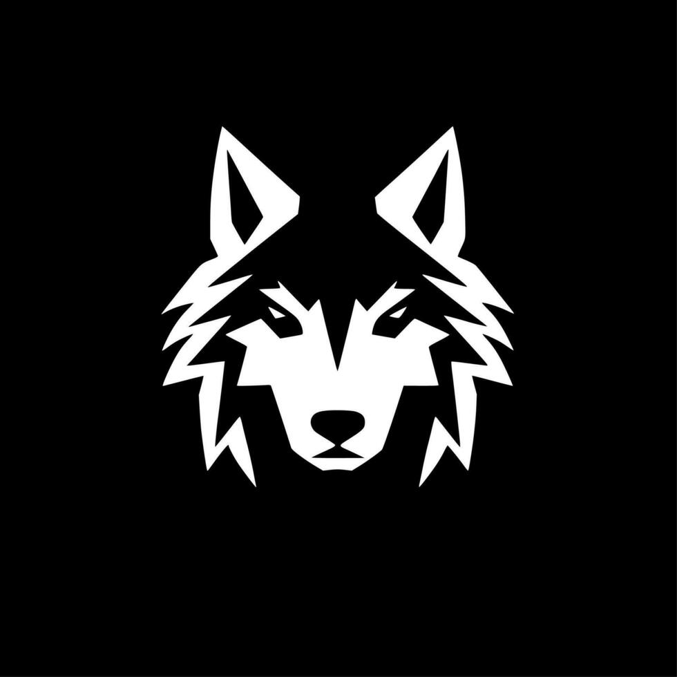 Loup - minimaliste et plat logo - vecteur illustration